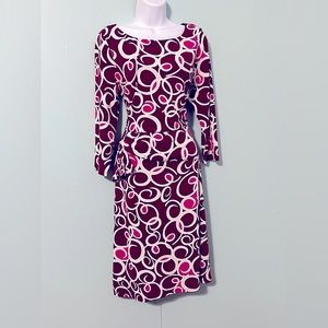 F-61 Triuhuology Dress Size‎ 10 Burgundy White